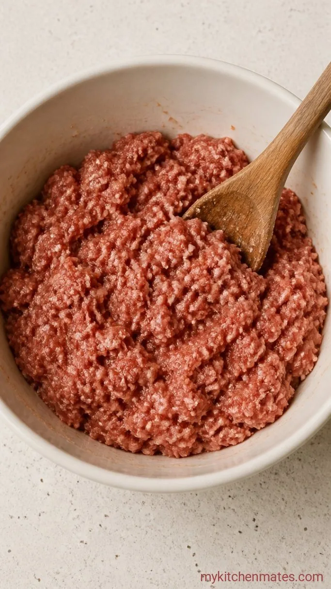 Sticky Baked BBQ Meatballs Step 2: Mix the Meatball Base