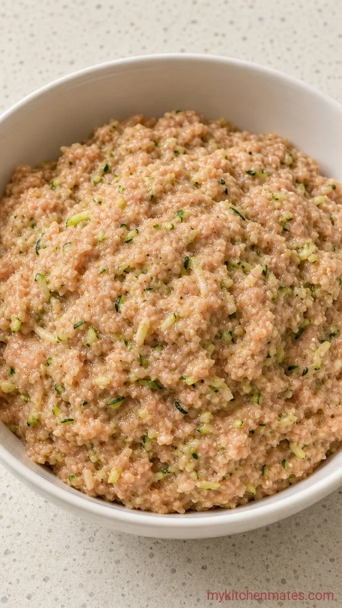Baked Turkey Zucchini Meatballs (Juicy, Not Dry) Step 2: Mix the Meatball Blend