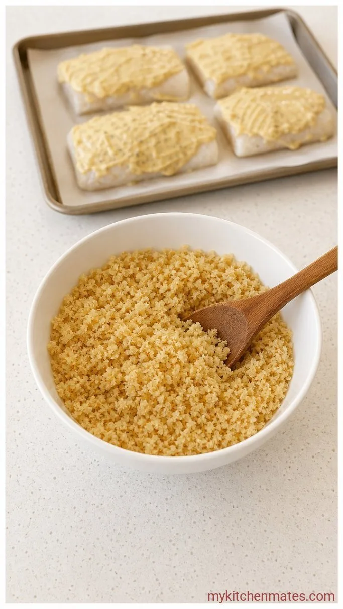 Crispy Baked Panko Crusted Cod Step 2: Mix the Panko Topping