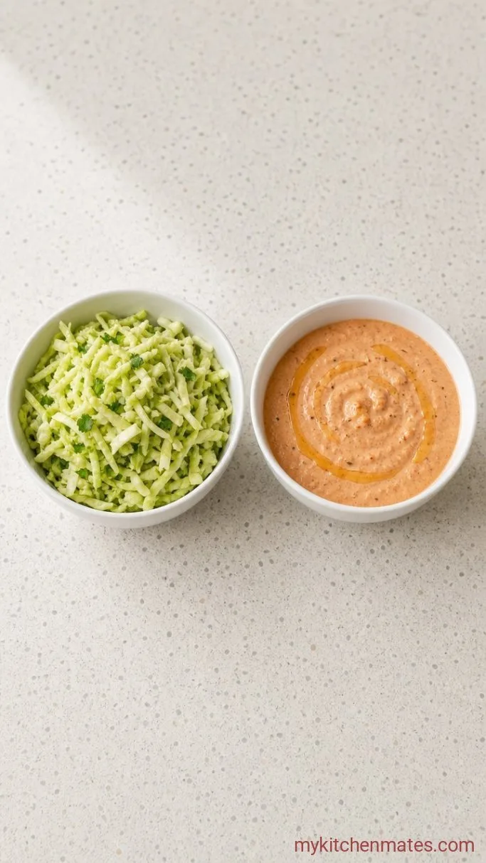 Step 2: Mix the Slaw and Sauce
