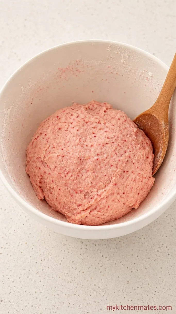 Step 2: Mix the Strawberry Dough