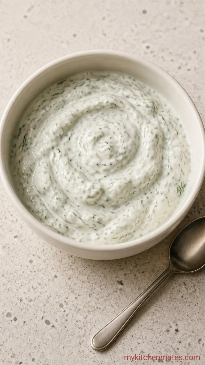 Garlicky Chicken Stuffed Pita Pockets Step 2: Mix the Yogurt Sauce
