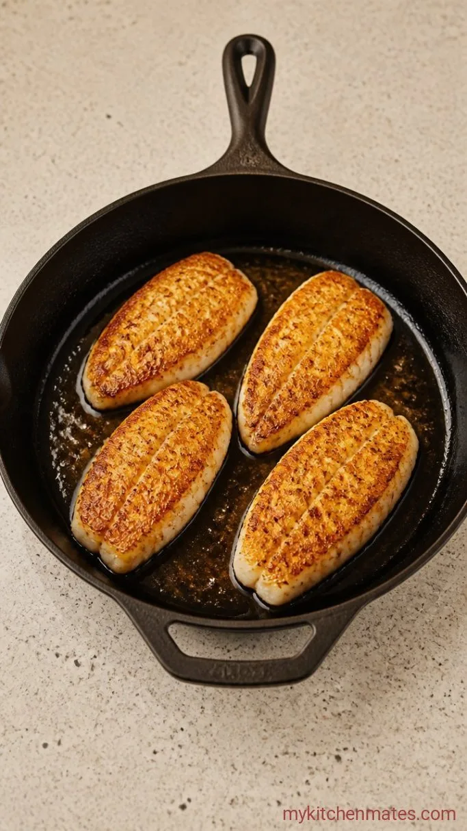 Crispy Pan-Fried Cod with Lemon Butter Sauce Step 2: Pan-Fry the Cod