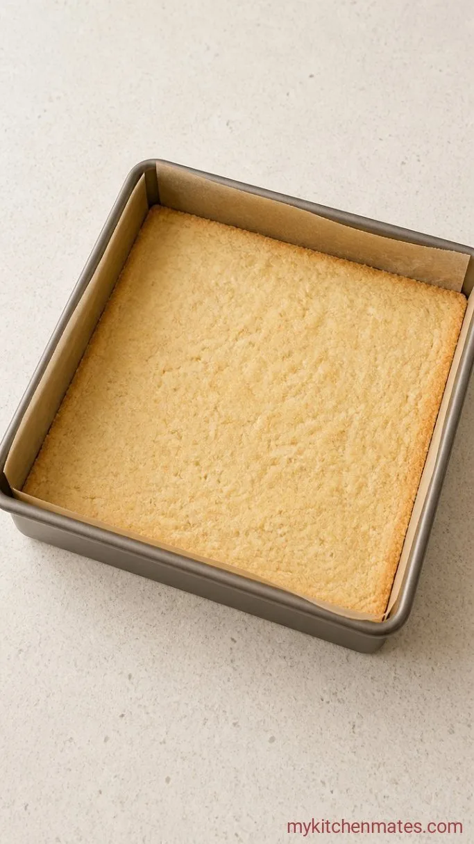 Sticky Gluten Free Pecan Pie Bars Step 2: Par-Bake the Crust