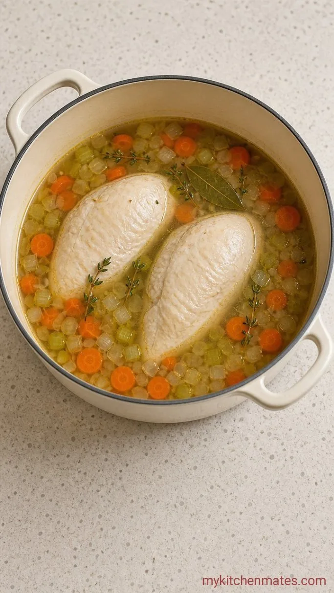 Step 2: Poach the Chicken
