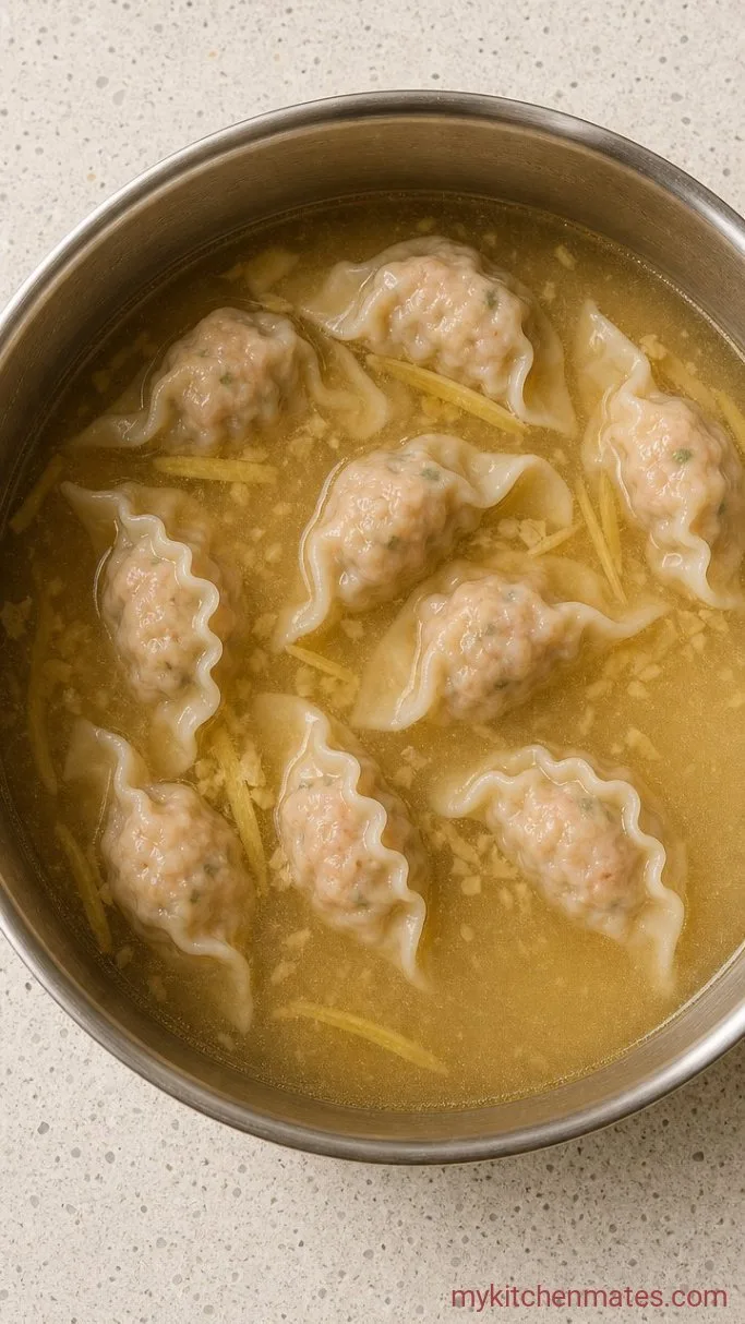 Step 2: Poach the Wontons