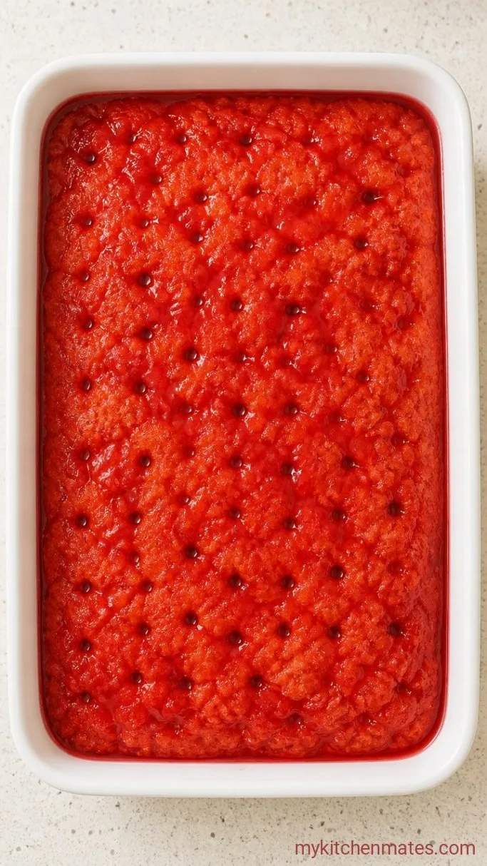 Step 2: Poke and Soak the Cake