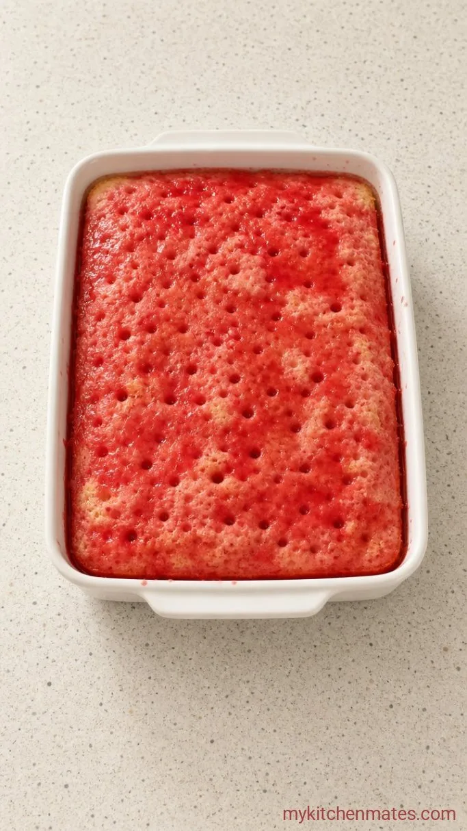 Step 2: Poke and Soak the Cake