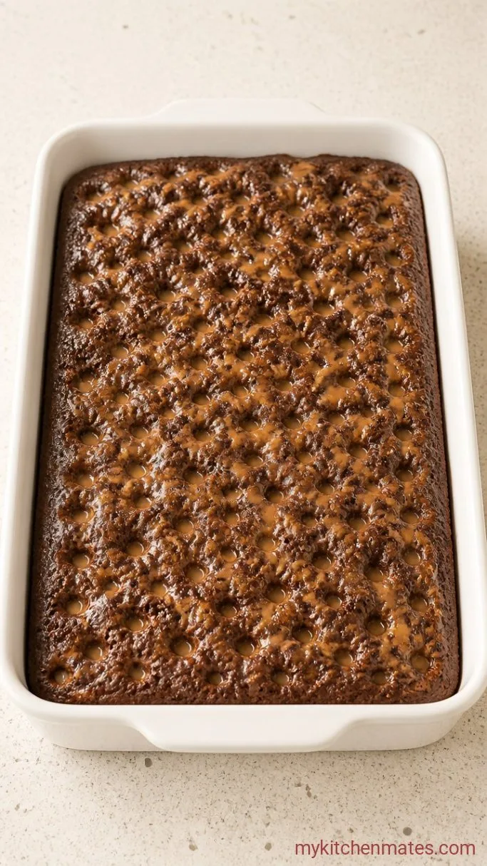 Step 2: Poke and Soak the Cake