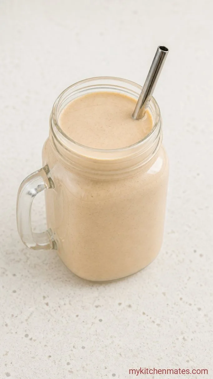 5-Minute Pea Protein Shake with Banana and Peanut Butter Step 2: Pour and Serve