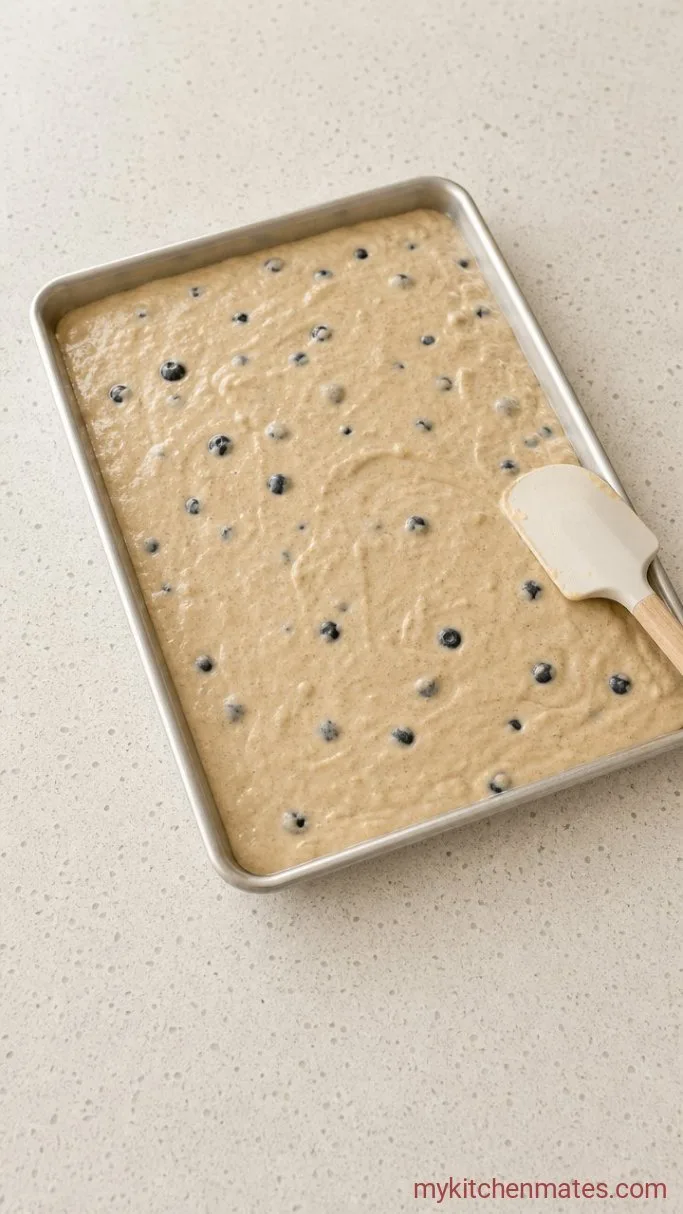 Kodiak Sheet Pan Pancakes (Oven-Baked, No Flipping) Step 2: Pour and Spread the Batter