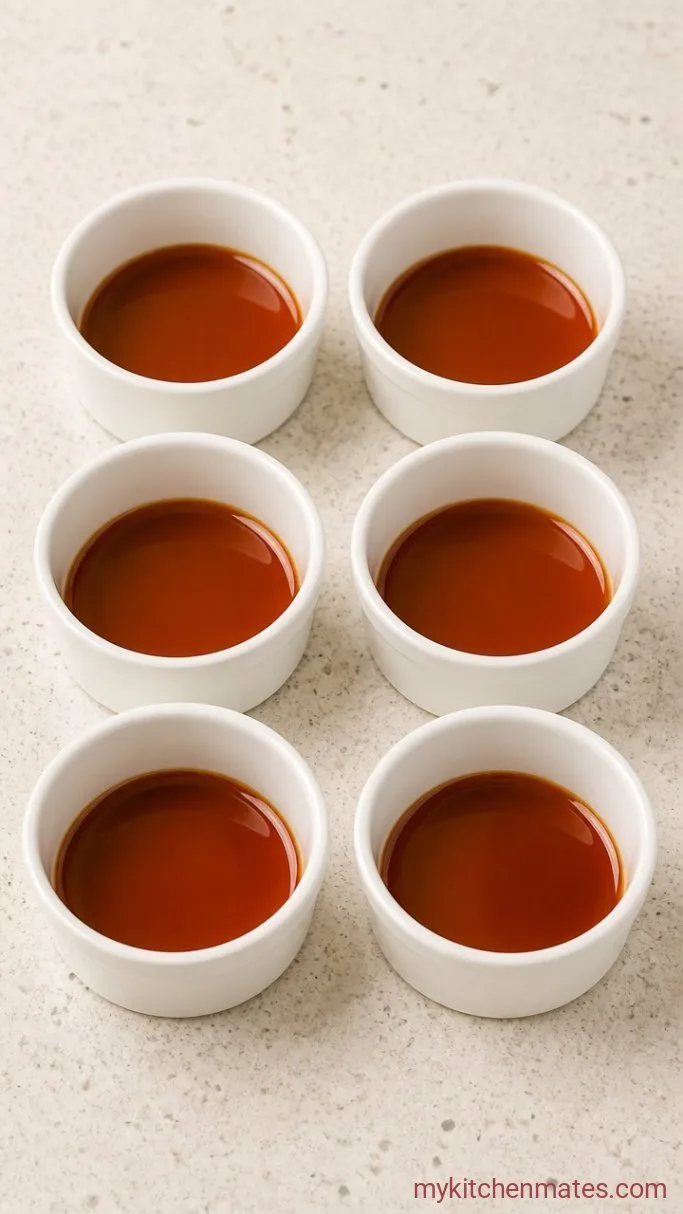 Step 2: Pour the Caramel Into Ramekins