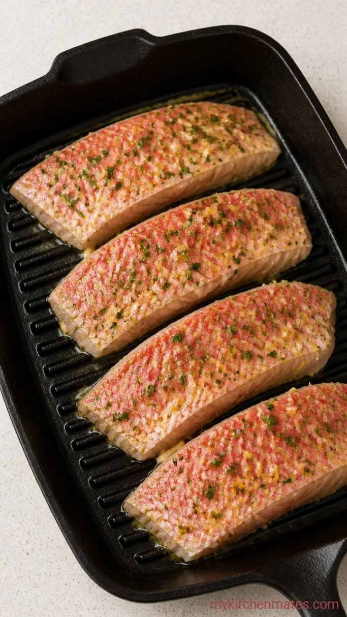 20-Minute Grilled Red Snapper with Lemon and Herbs Step 2: Prep the Snapper Fillets