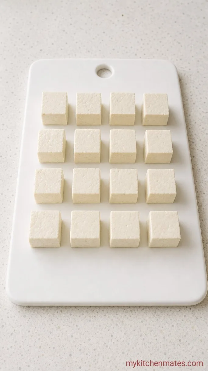 Step 2: Press and Cube the Tofu