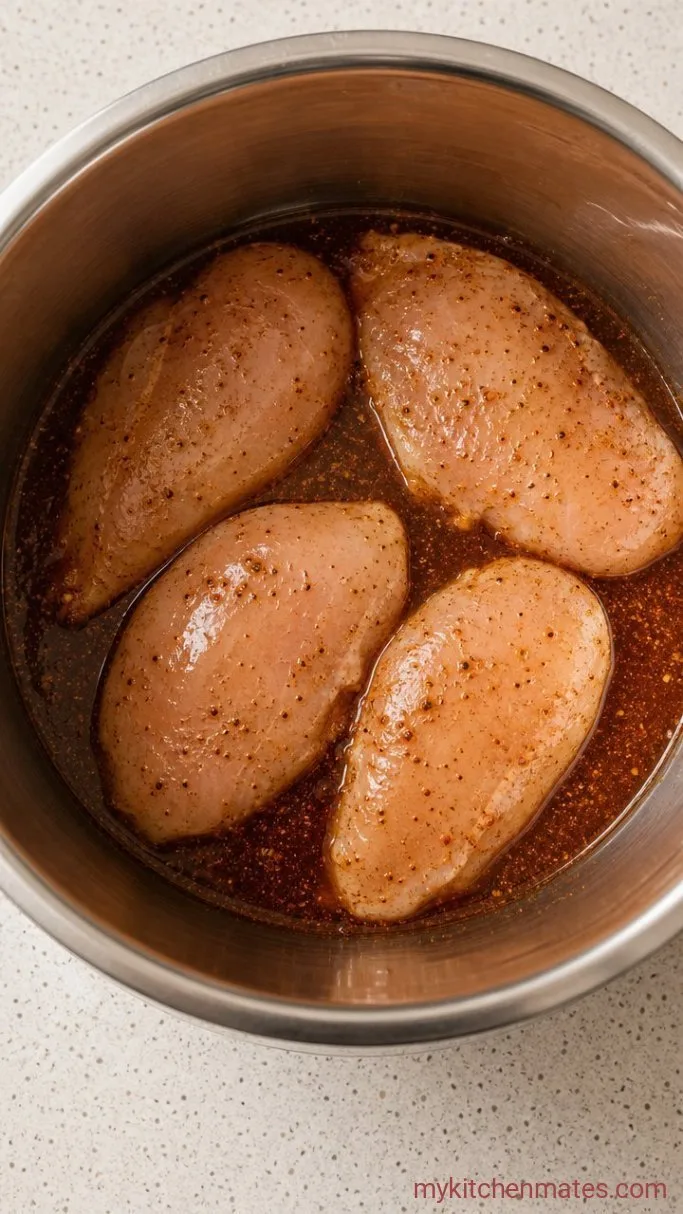 Juicy Instant Pot BBQ Chicken in 25 Minutes Step 2: Pressure Cook the Chicken