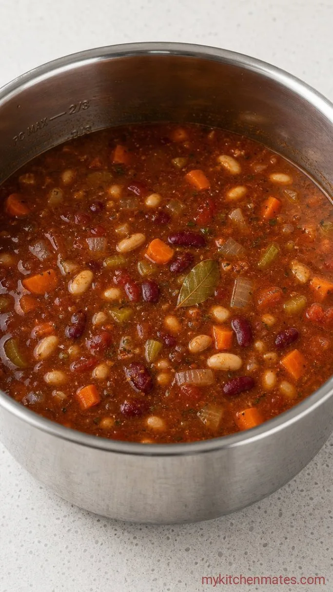 30-Minute Instant Pot Minestrone Soup Step 2: Pressure Cook the Soup Base
