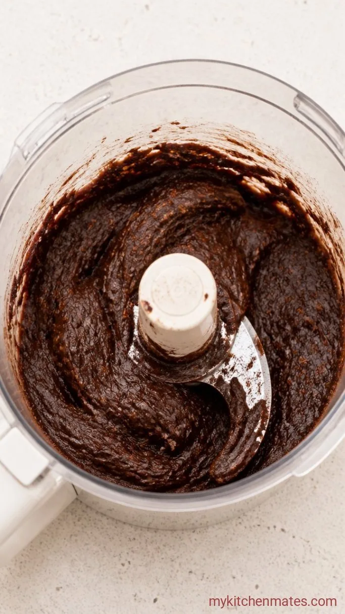 Fudgy 4-Ingredient No-Bake Brownie Bites Step 2: Process the Dates Into a Dough