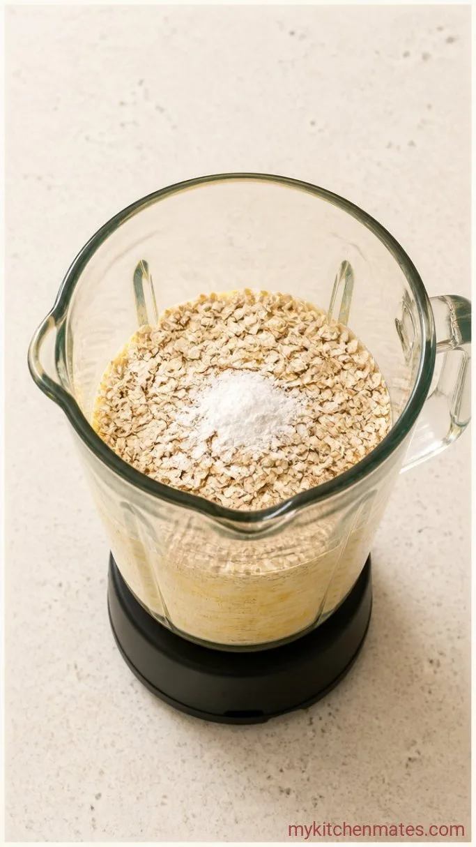 Step 2: Pulse in the Oats and Baking Powder