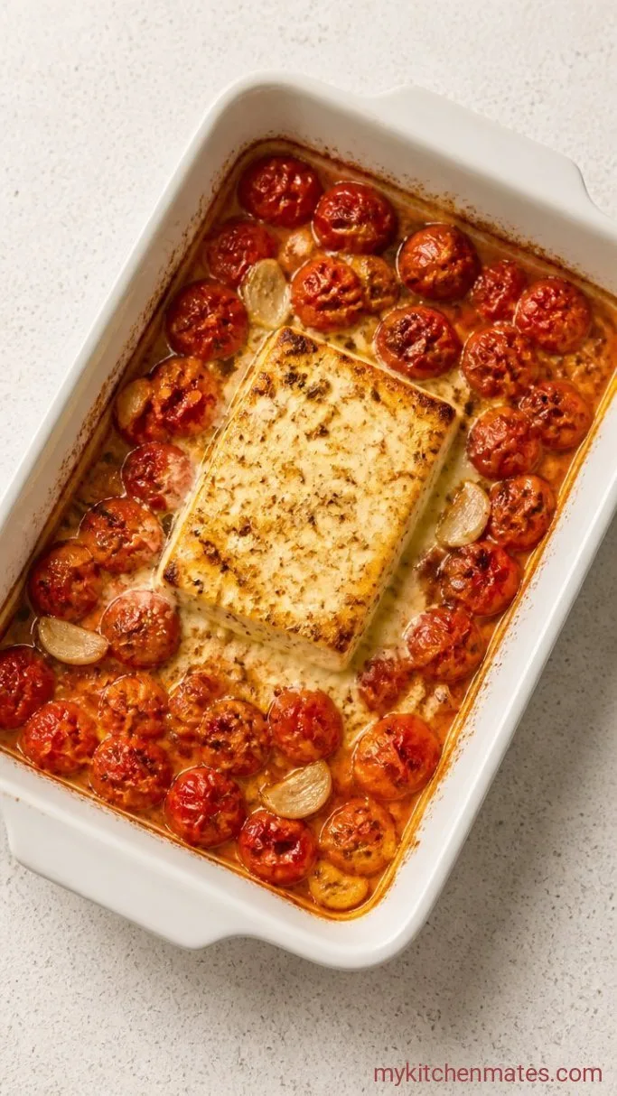 Step 2: Roast the Feta and Tomatoes