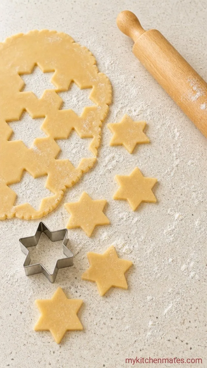 Sparkly New Year’s Sugar Cookies Step 2: Roll and Cut the Cookies