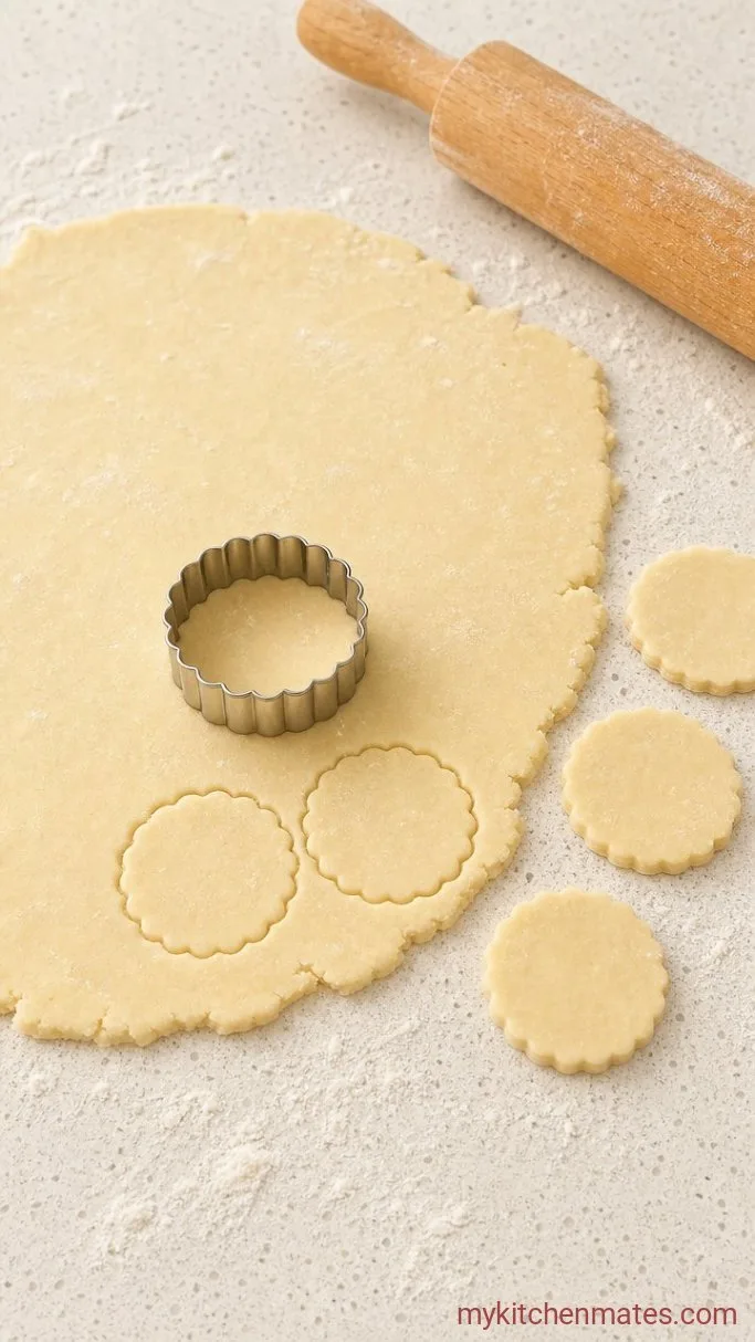 Polish Christmas Cookies (Kolaczki) with Cream Cheese Dough Step 2: Roll and Cut the Dough