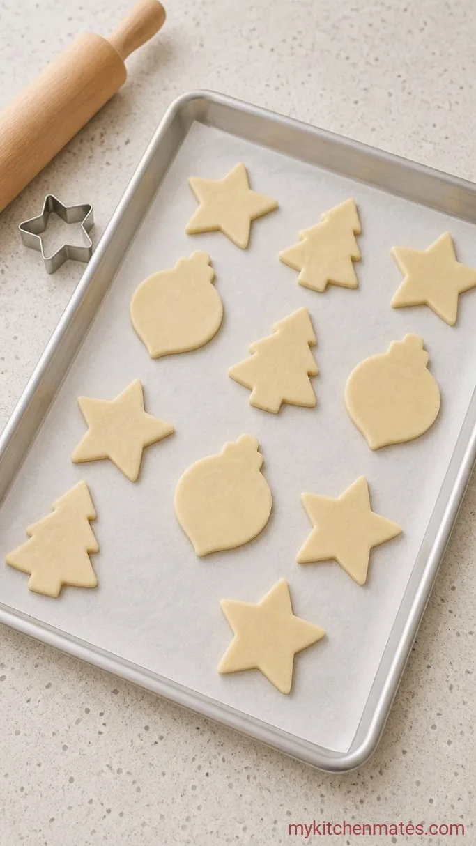 No-Spread Ornament Sugar Cookies Step 2: Roll and Cut the Dough