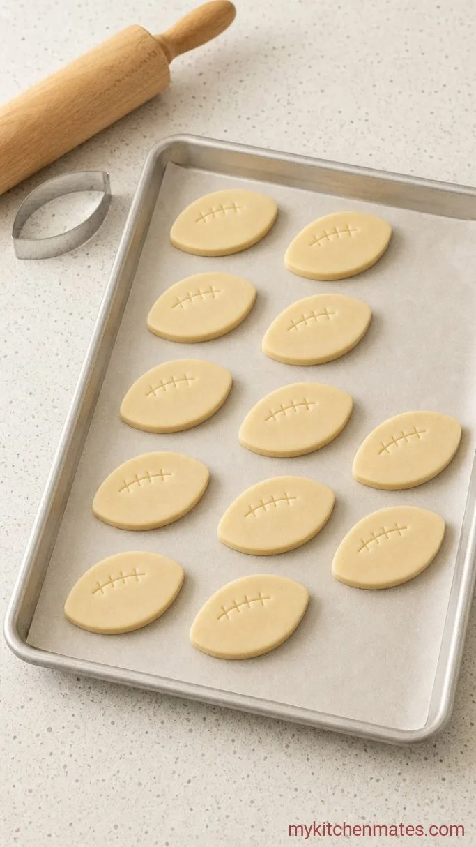 Step 2: Roll and Cut the Footballs