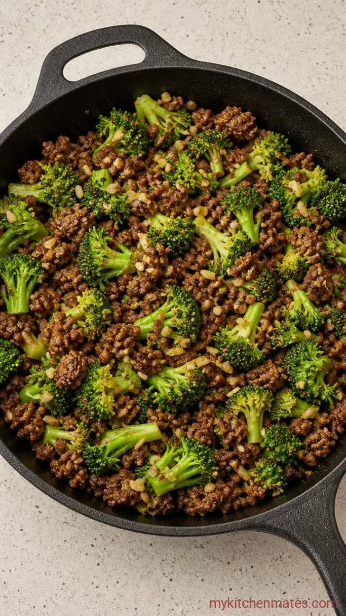 20-Minute Ground Beef and Broccoli Stir-Fry Step 2: Sauté Aromatics and Broccoli
