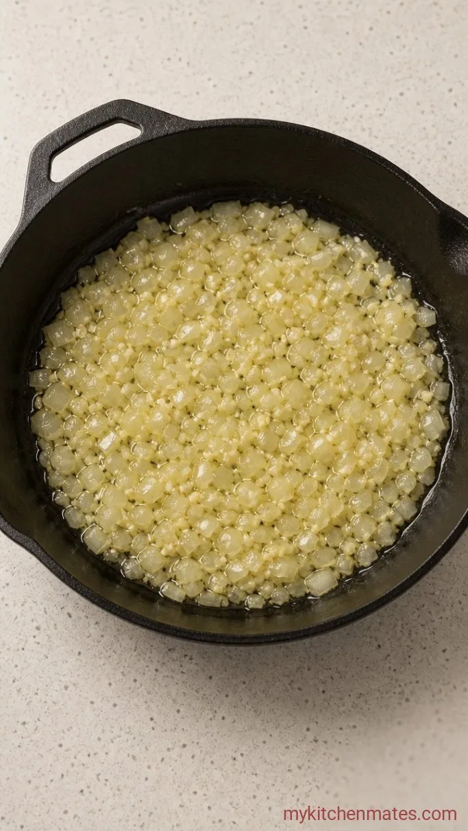 One-Pan Creamy Chicken and Rice Casserole Step 2: Sauté the Aromatics