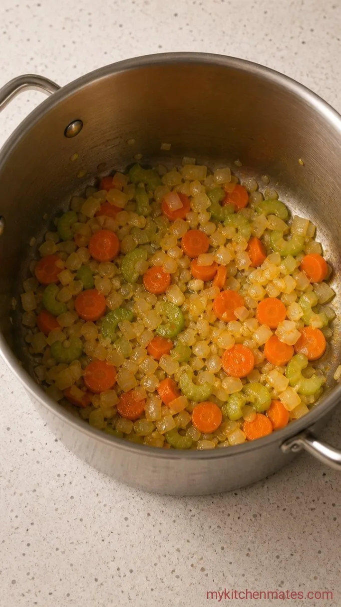 Weeknight Chicken Vegetable Soup Step 2: Sauté the Aromatics