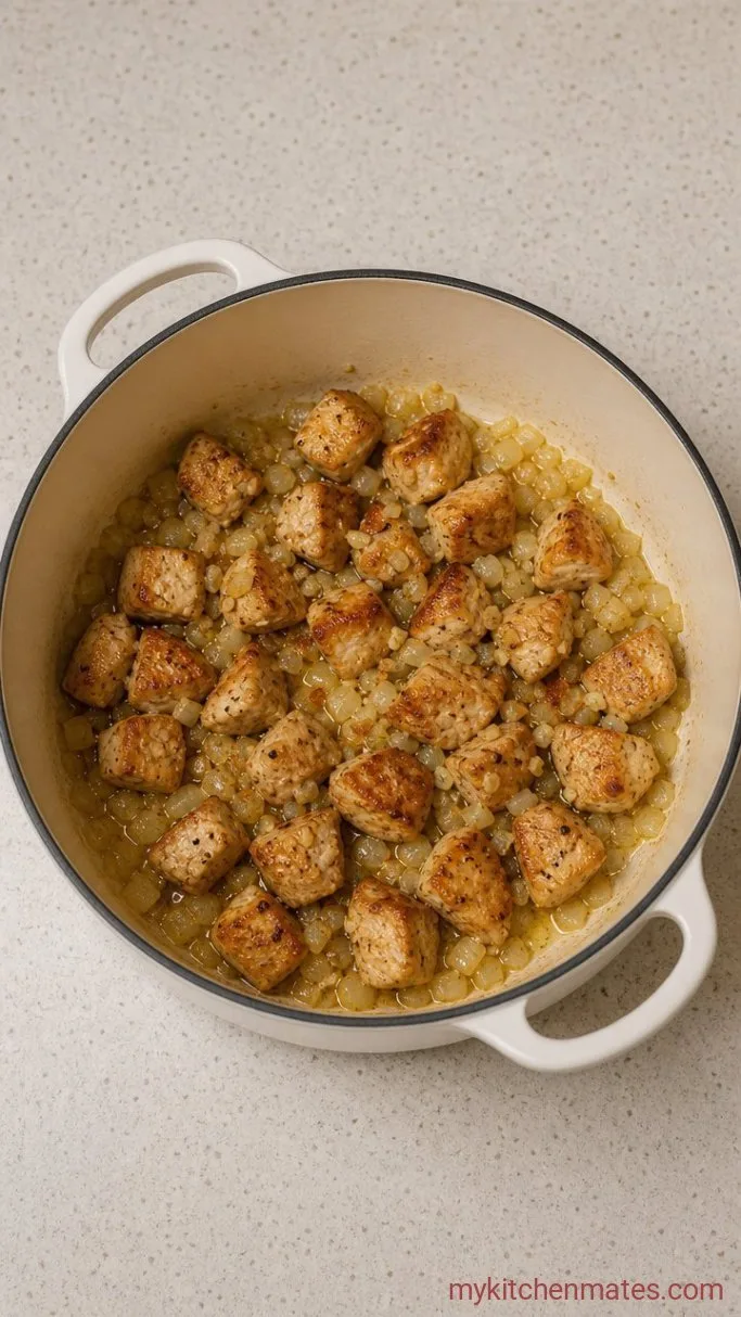 30-Minute Creamy Chicken Parmesan Soup Step 2: Sauté the Aromatics
