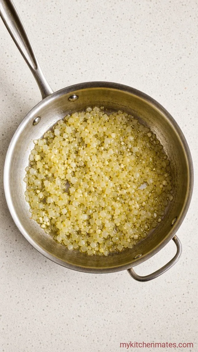 One-Pan Creamy Chicken Parmesan Pasta Step 2: Sauté the Aromatics
