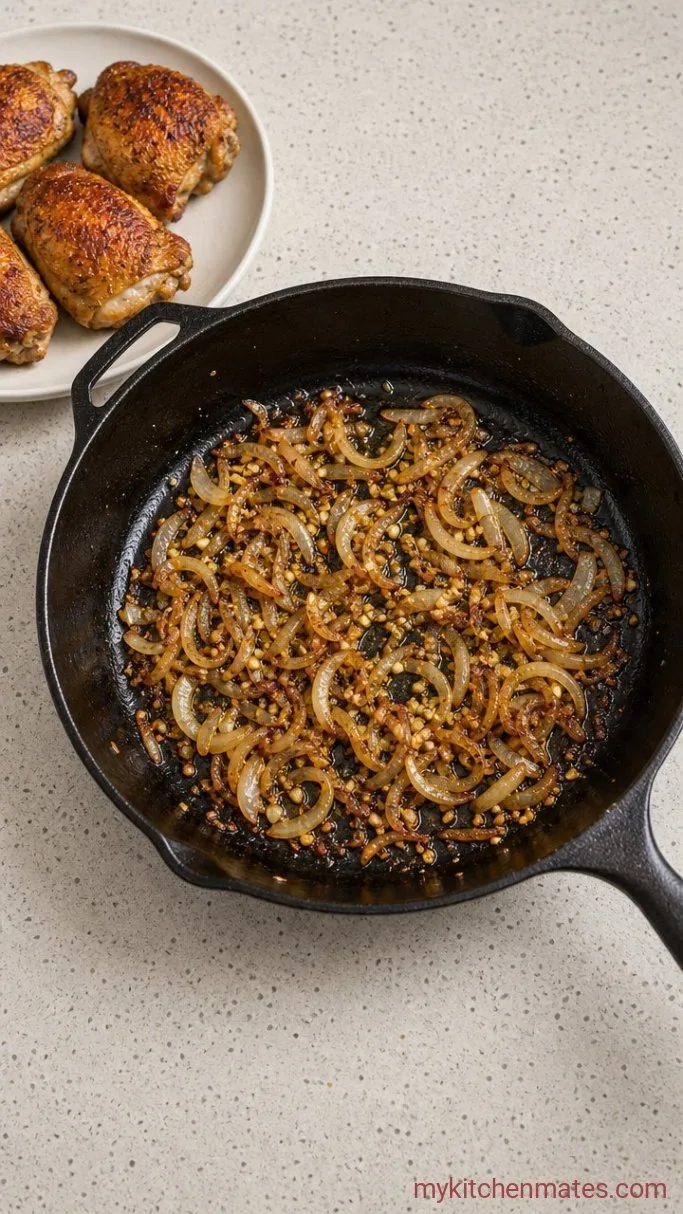30-Minute Smothered Chicken with Creamy Gravy Step 2: Sauté the Aromatics