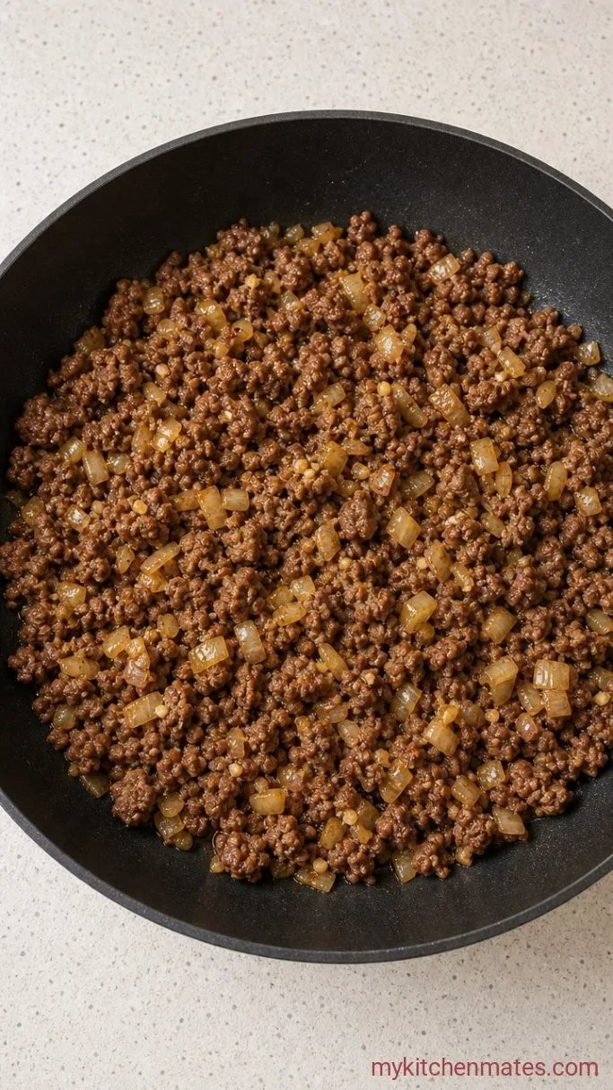 One-Pot Creamy Rotel Pasta with Ground Beef Step 2: Sauté the Aromatics