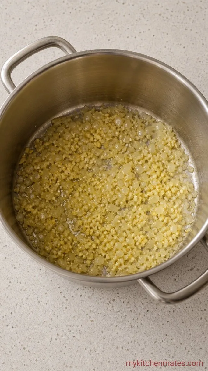 Creamy Roasted Butternut Squash Soup with Coconut Milk Step 2: Sauté the Aromatics