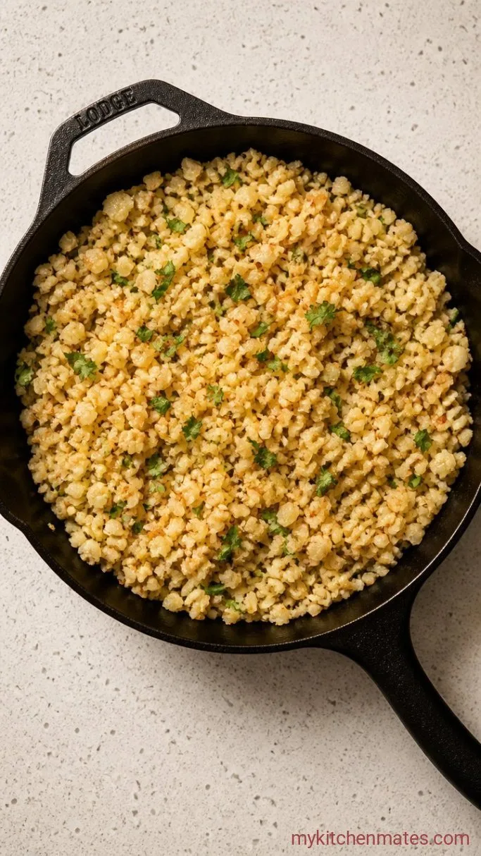 Low Carb Burrito Bowl (Ready in 25 Minutes) Step 2: Sauté the Cauliflower Rice