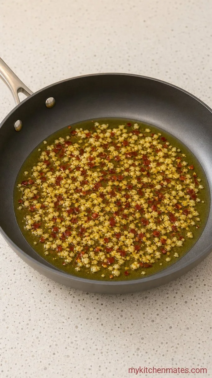 Step 2: Sauté the Garlic and Chili