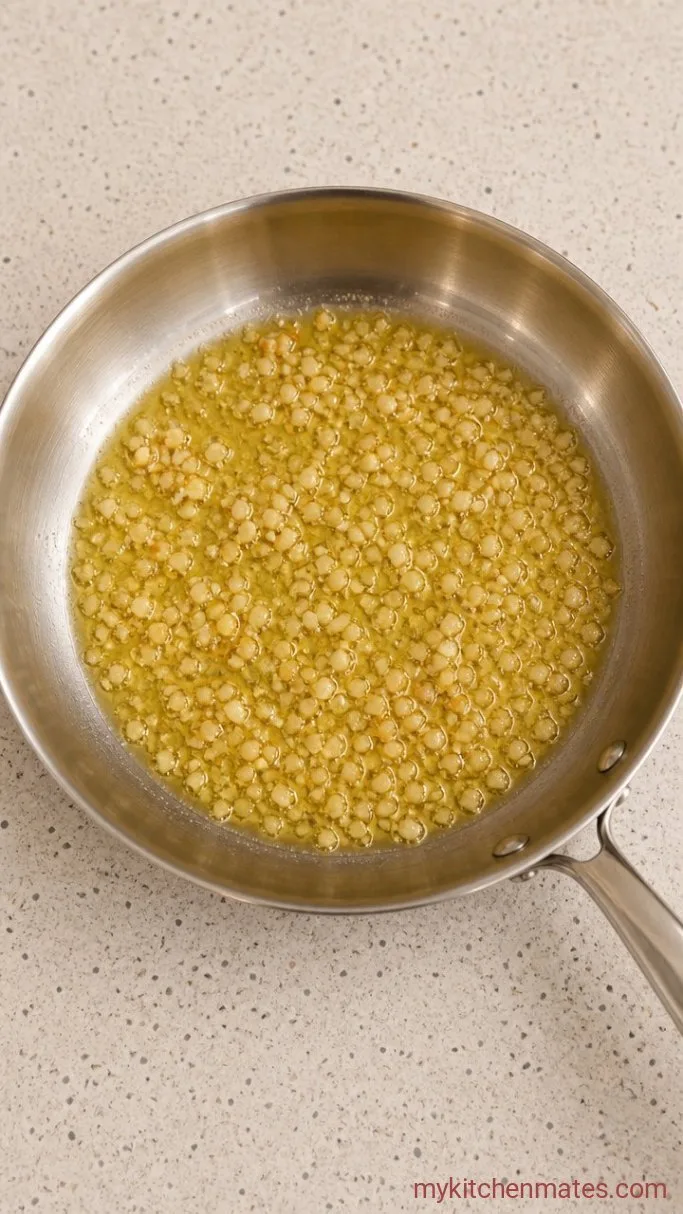 20-Minute Lemon Shrimp Piccata Step 2: Sauté the Garlic