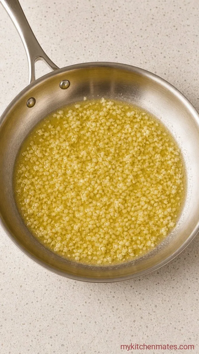 15-Minute Creamy Cheesy Pasta Step 2: Sauté the Garlic
