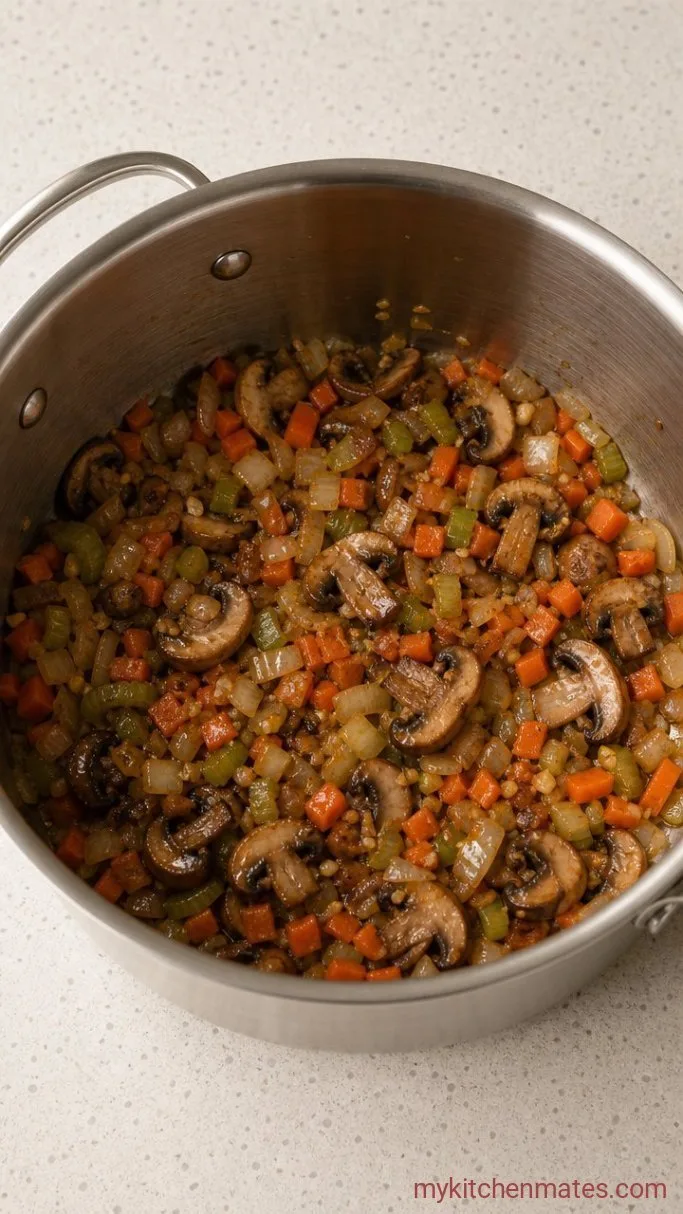 Step 2: Sauté the Mushrooms and Aromatics