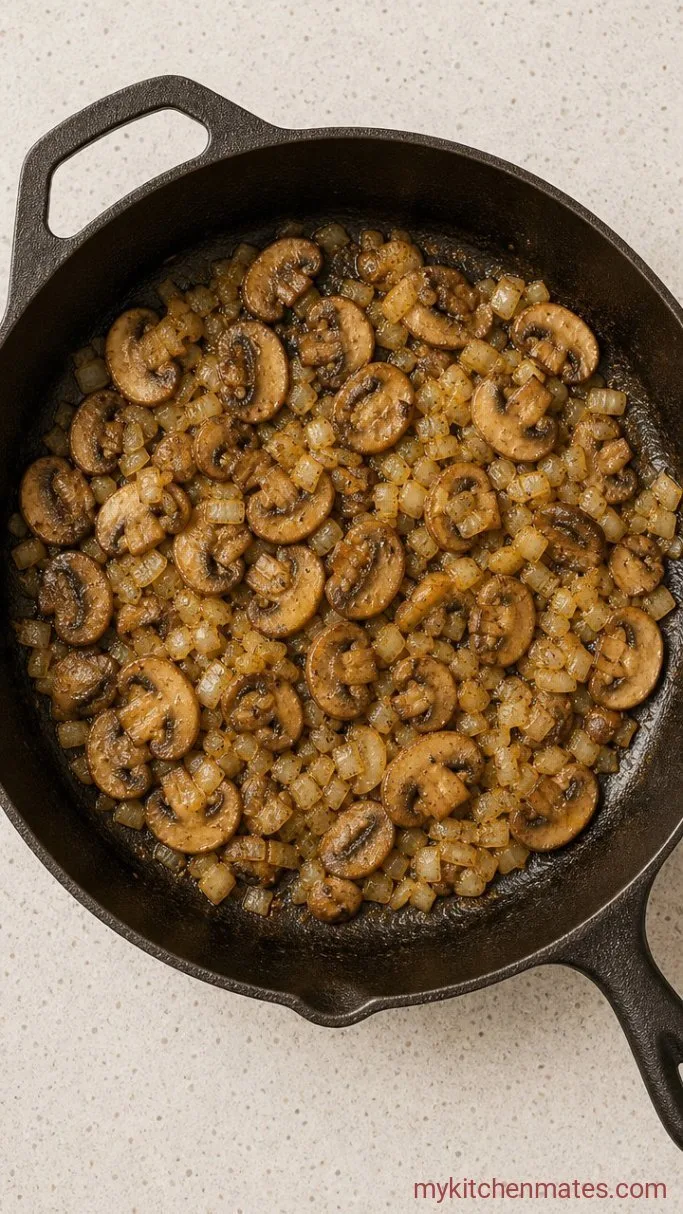 Tender Beef Stroganoff with Stew Meat Step 2: Sauté the Mushrooms and Onions