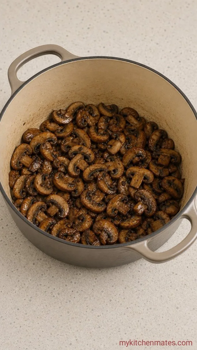 Cozy One-Pot Creamy Chicken Mushroom Soup Step 2: Sauté the Mushrooms