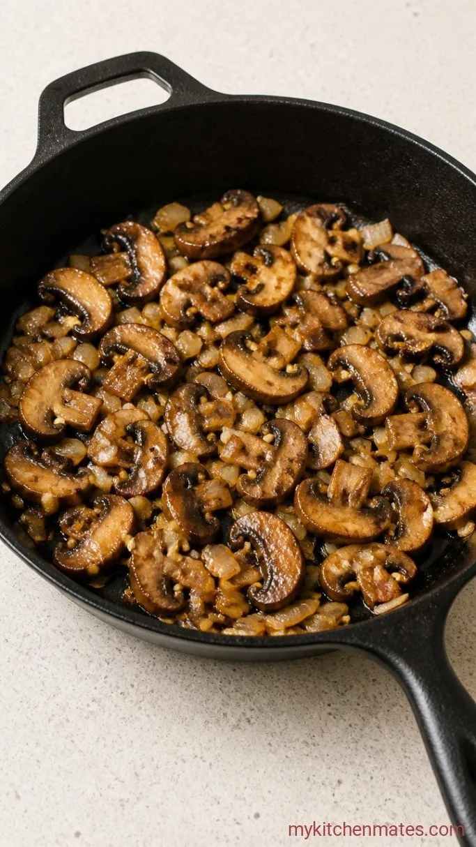 The Spinach Mushroom Quiche I Make on Busy Weeknights Step 2: Sauté the Mushrooms