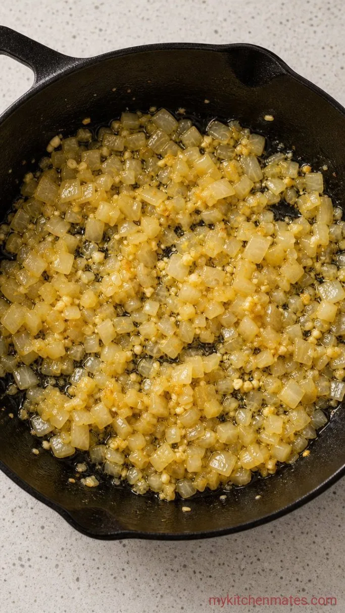 Step 2: Sauté the Onion and Garlic