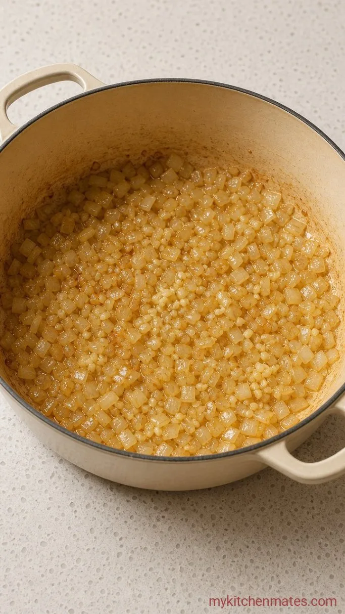 Step 2: Sauté the Onion and Garlic