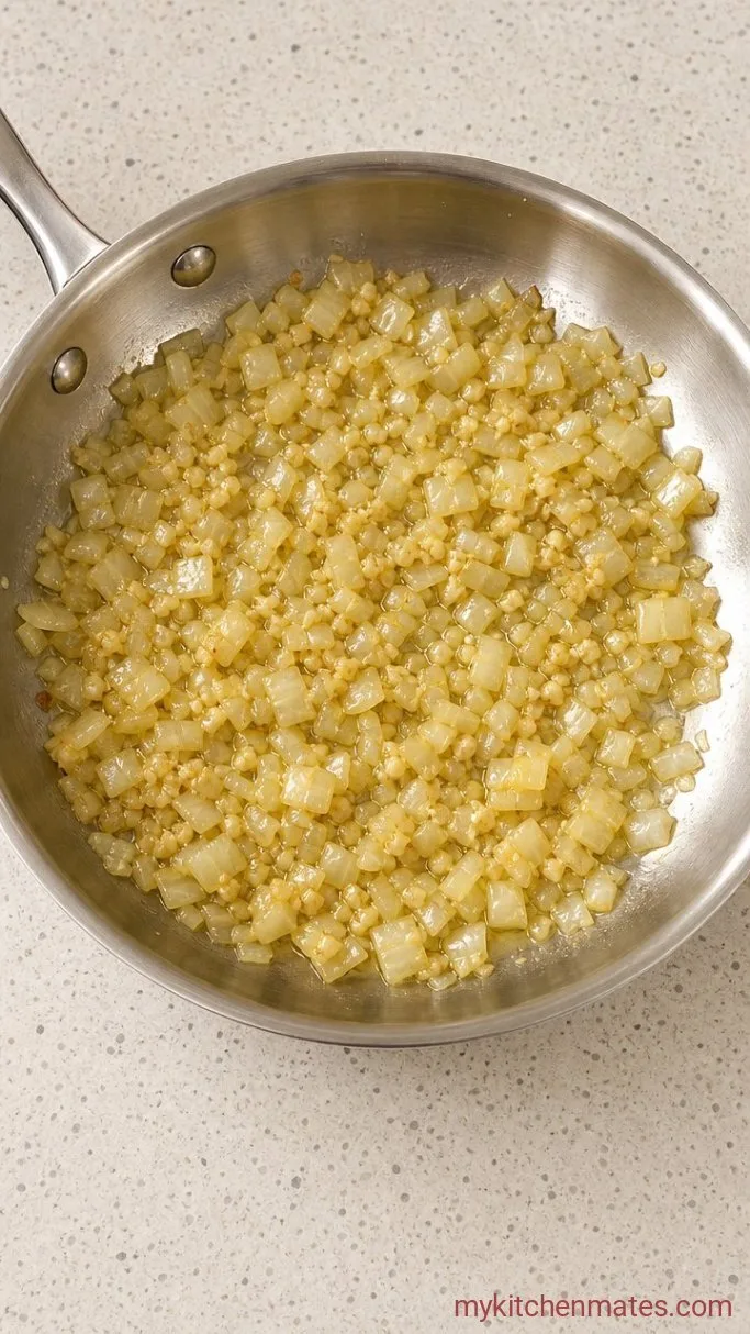 Step 2: Sauté the Onion and Garlic