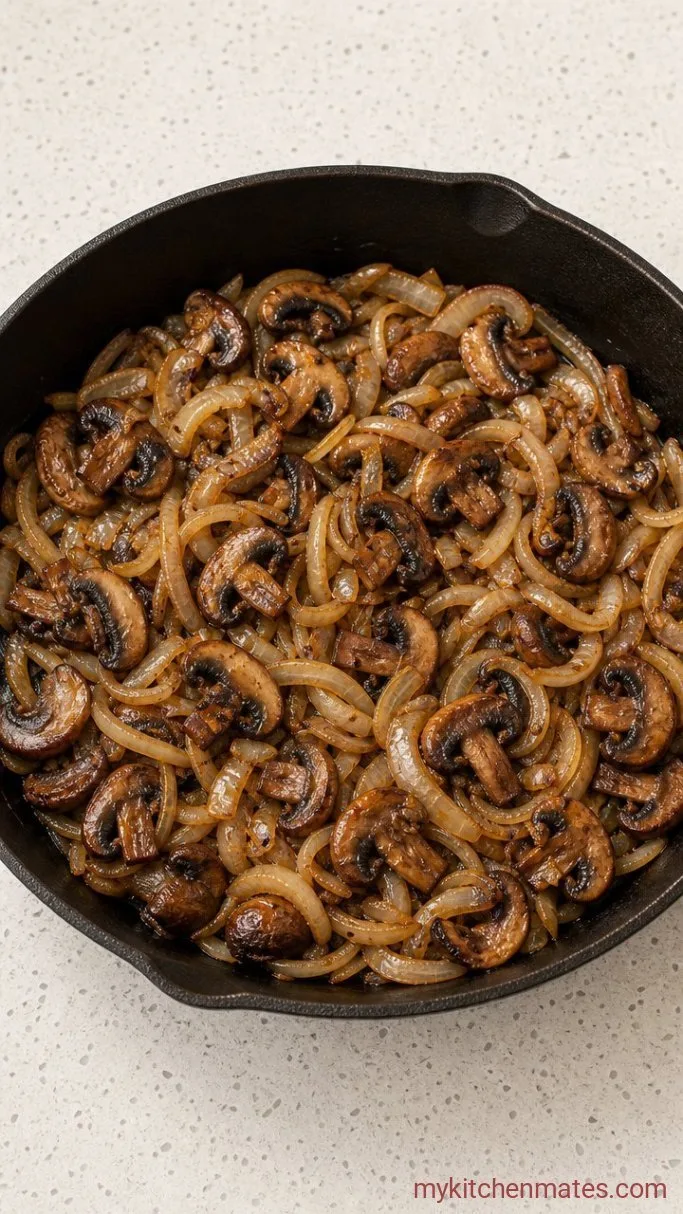 Step 2: Sauté the Onions and Mushrooms