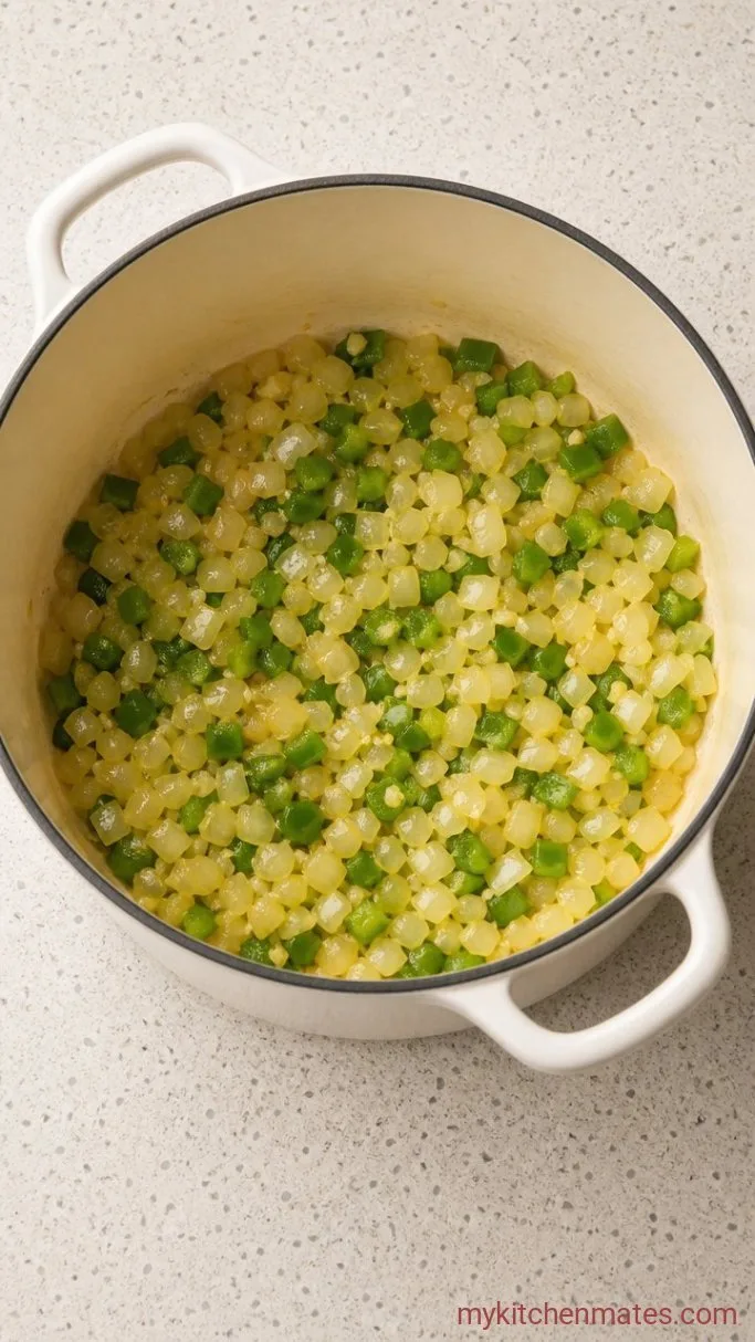 Hearty Cuban Chicken Soup with Lime, Cumin, and Corn Step 2: Sauté the Sofrito