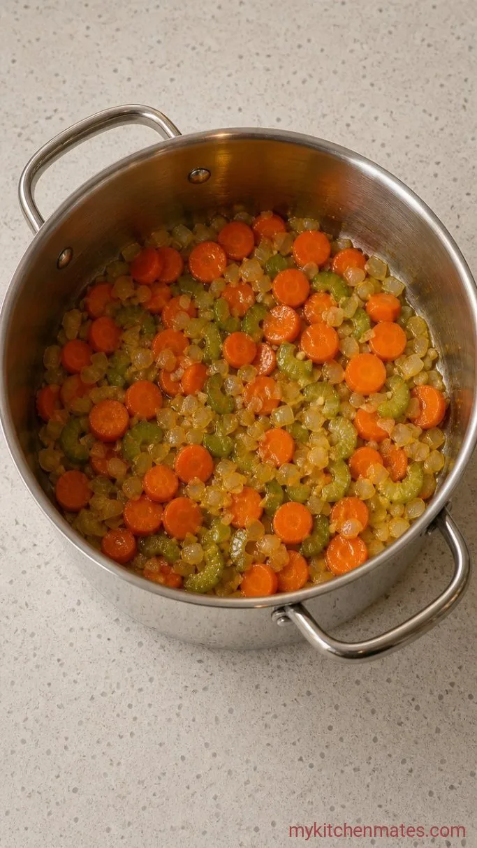Hearty Gluten-Free Chicken and Rice Soup Step 2: Sauté the Vegetables