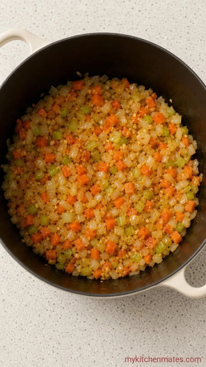 Braised Boneless Beef Short Ribs Step 2: Sauté the Vegetables